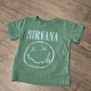 NIRVANA Kids Green Graphic Tee